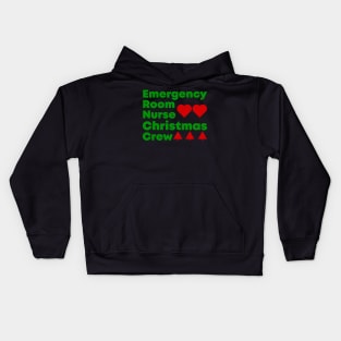 Emergency room nurse christmas crew Kids Hoodie